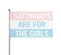 Bandiera Da Giardino Saturdays Are For The Girls Bandiere Decorative Colore Vivido Bandiera Da Cortile Durevole Garden Flag Per Festival Esterno Celebrazioni 90X152CM