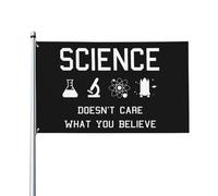 Bandiera Da Giardino Science Doesn'T Care What You Believe Bandierada Balcone Antivento Bandiere Decorative Premium Bandieradacortile Per Festival Esterno Celebrazioni 90X152CM