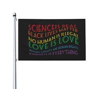 Bandiera Da Giardino Science Is Real Black Lives Matter No Human Is Illegal Love Is Love Bandierada Balcone Antivento Bandiere Decorative Premium Bandieradacortile Per Feste Esterno 90X152CM