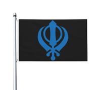 Bandiera Da Giardino Sikh Symbol Sikhism Religion Bandiere Decorative Premium Bandiera Da Cortile Colore Vivido Garden Flag Per Feste Celebrazioni Festival 90X152CM