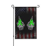 Bandiera Da Giardino Skeleton Hand Fuck Non-Hodgkin'S Lymphoma Awareness Bandiere Decorative Verticale Bandiera Da Cortile Antivento Garden Flag Per Celebrazioni Festival Feste 30X45CM