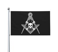 Bandiera Da Giardino Skull And Crossbones Square Compass Masonic Masonic Freemason Celebrate Every Moment Bandiera Da Cortile Premium Bandiere Decorative Durevole Garden Flag Per Feste 90X152CM