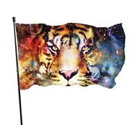 Bandiera da Giardino Spazio Magico Tigre Cortile Casa Decorazione Esterna Bandiere Bandiere per Patio Prato 3x5 Ft