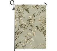 Bandiera Da Giardino Spring Flower Nature Elegant Traditional Asian Style Country Chinoiserie Gray Bandiere Decorative Durevole Garden Flag Resistente Al Sole Bandiera Da Cortile Per 30X45CM