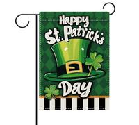 Bandiera da giardino St. Patrick’s Day Top Hat Piano Keys Lucky Shamrock