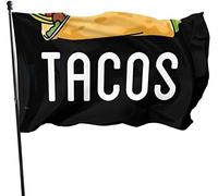 Bandiera da giardino stagionale I Love Mexican Tacos, bandiera dimostrativa 3 x 5 piedi decorazioni per la casa all'aperto