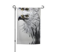 Bandiera da giardino stampata con disegno di un'aquila (12x18 pollici) - Perfetta per patii, balconi, cortili, prati e giardini