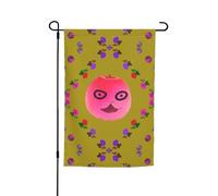 Bandiera da giardino stampata con faccia buffa e pesca (30,5x45,7 cm) - Perfetta per patii, balconi, cortili, prati e giardini