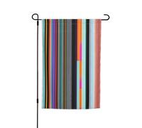 Bandiera da giardino stampata con linee verticali irregolari (12x18 pollici) - Perfetta per patii, balconi, cortili, prati e giardini