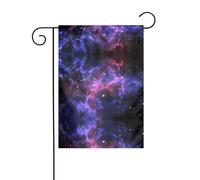 Bandiera da giardino stampata con motivo Universo, Galassia, Stelle e Spazio, 12x18 pollici, elegante bandiera da giardino verticale bifacciale, decorazione per tutte le stagioni