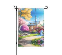 Bandiera da giardino stampata con unicorno e fiaba (30,5x45,7 cm) - Perfetta per patii, balconi, cortili, prati e giardini