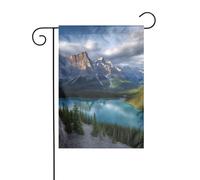 Bandiera da giardino stampata del Parco Nazionale di Banff, 12 x 18 pollici, bandiera decorativa verticale su entrambi i lati
