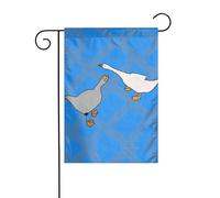 Bandiera da giardino stampata "Grey Goose", 12x18 pollici, elegante bandiera da giardino verticale bifacciale, decorazione per tutte le stagioni