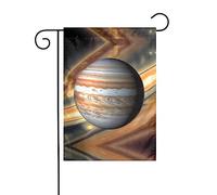 Bandiera da giardino stampata Jupiter Landscape, 12x18 pollici, elegante bandiera da giardino verticale bifacciale, decorazione per tutte le stagioni