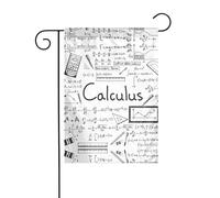 Bandiera da giardino stampata "Math Geometry Geek Calculus", 12x18 pollici, elegante bandiera da giardino verticale bifacciale, decorazione per tutte le stagioni