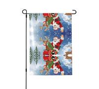 Bandiera da giardino stampata su entrambi i lati con scritta Merry Christmas, 71,1 x 101,6 cm (leggera), vivace stampa su tutta la superficie, decorazione per cortile, giardino, terrazza o portico
