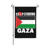 Bandiera da giardino "Stop Starving Gaza" 12x18, cartello da giardino "Free Gaza Palestine" Fu-K, bandiera da casa israeliana, senza supporto, bifacciale