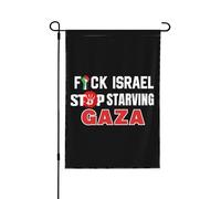 Bandiera da giardino "Stop Starving Gaza" 12x18, cartello da giardino "Free Gaza Palestine" Fu-K, bandiera da casa israeliana, senza supporto, bifacciale