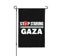 Bandiera da giardino "Stop Starving Gaza" 12x18, cartello da giardino "Free Gaza Palestine" Fu-K, bandiera da casa israeliana, senza supporto, bifacciale