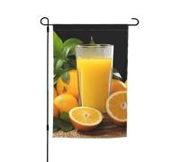 Bandiera da giardino su entrambi i lati, 30,5 x 45,7 cm, bandiera per esterni, piccola bandiera da cortile, arance, succo d'arancia, bandiere da giardino per vacanze, bandiera di benvenuto, bandiera