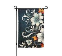Bandiera da giardino su entrambi i lati, 30,5 x 45,7 cm, bandiera per esterni, piccola bandiera da cortile, stile bohémien, fiori astratti, bandiere da giardino, striscione per vacanze, bandiera di