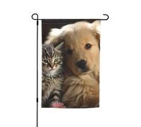 Bandiera da giardino su entrambi i lati, 30,5 x 45,7 cm, bandiera per esterni, piccola bandiera da giardino per gatti e cani, bandiera per vacanze in iuta bandiera di benvenuto bandiera decorativa per