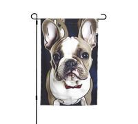 Bandiera da giardino su entrambi i lati, 30,5 x 45,7 cm, bandiera per esterni, piccola bandiera da giardino, bulldog francese, bandierine da giardino per vacanze, bandiera di benvenuto, bandiera