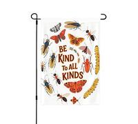 Bandiera da giardino su entrambi i lati, 30,5 x 45,7 cm, bandiere di benvenuto per esterni, bandiere estive pasquali per esterni, decorazioni da giardino per tutte le stagioni (ecologia degli insetti)