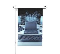 Bandiera da giardino su entrambi i lati, 30,5 x 45,7 cm, per esterni, piccola bandiera da giardino, computer e internet, bandiera per vacanze, bandiera di benvenuto, bandiera decorativa per esterni