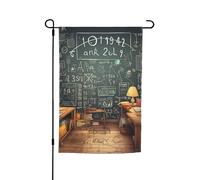 Bandiera da giardino su entrambi i lati, 30,5 x 45,7 cm, per esterni, piccola bandiera da giardino, scuola, matematica, giardino, vacanze, bandiera, benvenuto, bandiera decorativa per esterni, prato