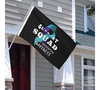 Bandiera Da Giardino Suicide Prevention Awareness Support Squad Bandiera Da Cortile Lavabile Garden Flag Durevole Bandiere Decorative Per Feste Celebrazioni Esterno 90X152CM