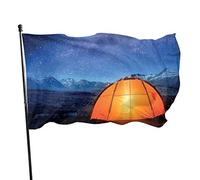 Bandiera da Giardino Tenda Sotto il Cielo Notturno di Stelle Cortile Casa Decorazione Esterna Bandiere Bandiere per Patio Prato 3x5 Ft