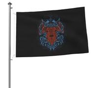 Bandiera Da Giardino Terror Of The Bull'S Head Outdoorbandiera Antivento Bandierada Balcone Premium Bandiere Decorative Per Esterno Festival Celebrazioni 90X152CM