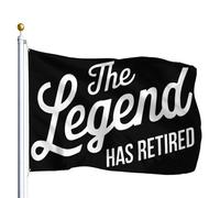 Bandiera da Giardino The Legend Has Retired Funny Retirement 90x150cm