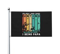 Bandiera Da Giardino There Aren'T Many Things Hunting But One Of Them Is Being Papa Garden Flag Colore Vivido Bandiera Da Cortile Durevole Bandiere Decorative Per 90X152CM