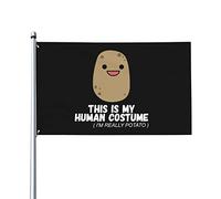 Bandiera Da Giardino This Is My Human Costume I'M Really A Potato Bandiera Da Cortile Durevole Garden Flag Premium Bandiere Decorative Per Esterno Festival Celebrazioni 90X152CM
