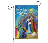 Bandiera Da Giardino Three Kings Christmas Religious Holy Three Wise Men Nativity For Winter Bandiere Decorative Resistente Al Sole Garden Flag Durevole Bandiera Da Cortile Per Feste 30X45CM