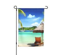 Bandiera da giardino tropicale per vacanze 30,5 x 45,7 cm, doppia faccia, per primavera ed estate, bandiera decorativa da cortile, piccola bandiera stagionale, decorazione per esterni