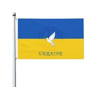 Bandiera Da Giardino Ukraine Peace Symbol-Memorial Bandiere Decorative Impermeabile Bandiera Da Cortile Antivento Garden Flag Per Feste Celebrazioni Festival 90X150CM