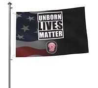 Bandiera Da Giardino Unborn Lives Matter Pro Life Anti Abortion Bandiera Da Cortile Lavabile Bandiere Decorative Antivento Garden Flag Per Celebrazioni Festival Esterno 90X152CM