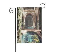 Bandiera da giardino unica con supporto, perfetta per decorazioni natalizie e bandiere da giardino d'inverno, 30,5 x 45,7 cm