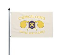 Bandiera Da Giardino Us Army Chemical Corps Bandiera Da Cortile Premium Bandiere Decorative Lavabile Garden Flag Per Esterno Festival Celebrazioni 90X152CM