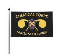 Bandiera Da Giardino Us Army Chemical Corps Bandiera Dell'Individualità Decorazione Bandiera Personalizzata Per Decorazione Domestica, Giardino, Cortile, 90X150cm