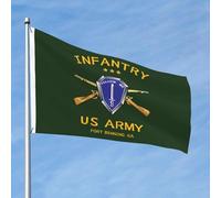 Bandiera Da Giardino Us Army Infantry Fort Benning Bandiera Da Cortile Colore Vivido Garden Flag Lavabile Bandiere Decorative Per Feste Celebrazioni Festival 90X152CM