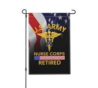 Bandiera Da Giardino Us Army Nurse Corps Retired Bandiere Decorative Verticale Garden Flag Durevole Bandiera Da Cortile Per Feste Celebrazioni Festival 30X45CM