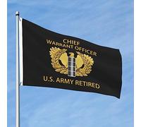 Bandiera Da Giardino Us Army Retired Chief Warrant Officer Emblem Cw4 With Us Bandiera Da Cortile Lavabile Bandiere Decorative Durevole Garden Flag Per Celebrazioni Feste Festival 90X152CM
