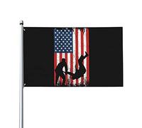 Bandiera Da Giardino Usa Bjj Fighter American Bandiera Da Cortile Durevole Bandiere Decorative Premium Garden Flag Per Festival Celebrazioni Feste 90X152CM