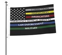 Bandiera Da Giardino Usa Blue Red Green Yellow Gold Silver White Line Bandiere Decorative Durevole Bandiera Da Cortile Colore Vivido Garden Flag Per Feste Esterno Festival 90X152CM