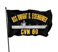 Bandiera Da Giardino Uss Dwight D Eisenhower Cvn-69 Bandiere Decorative Durevole Garden Flag Premium Bandiera Da Cortile Per Festival Celebrazioni Esterno 90X152Cm