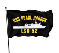 Bandiera Da Giardino Uss Pearl Harbor Lsd 52 Bandiera Da Cortile Lavabile Garden Flag Antivento Bandiere Decorative Per Esterno Festival Celebrazioni 90X152CM